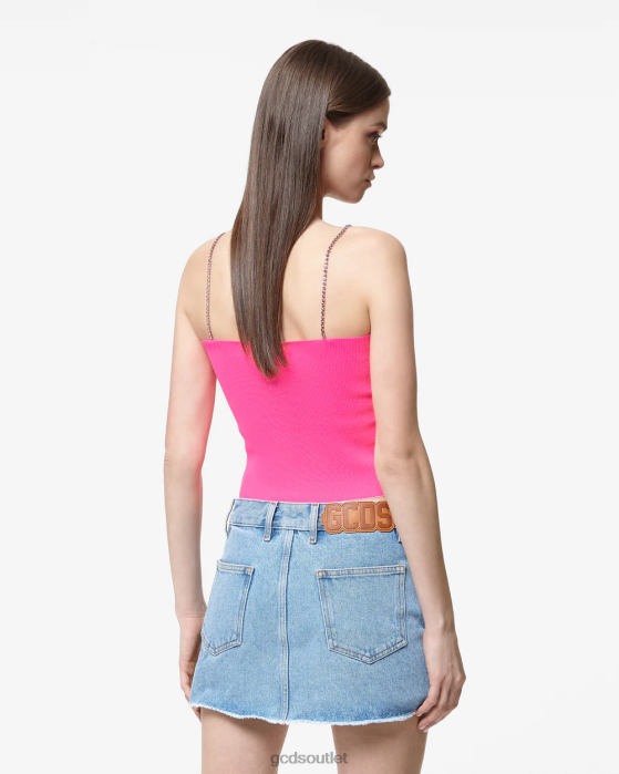 Women GCDS Bling Top Fuchsia 0FVX374