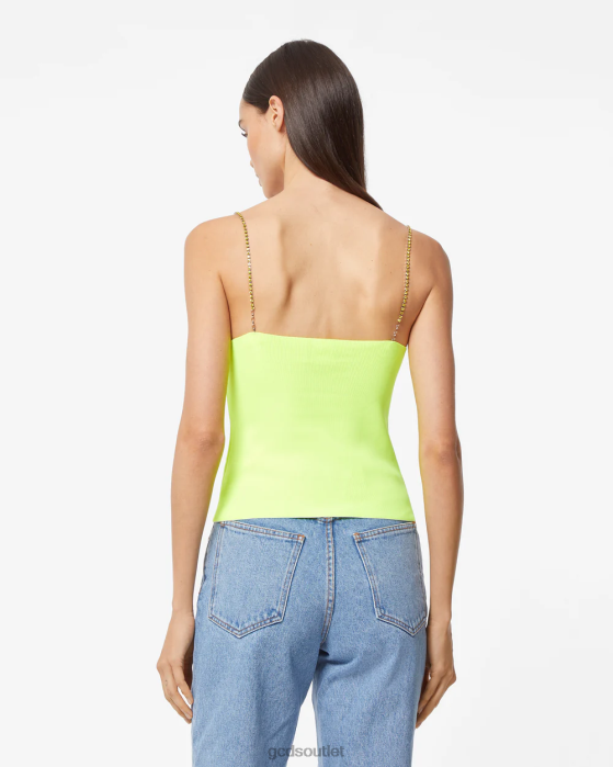 Women GCDS Bling Top Lime 0FVX373