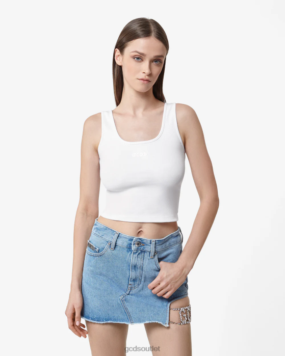 Women GCDS Jersey Top White 0FVX380