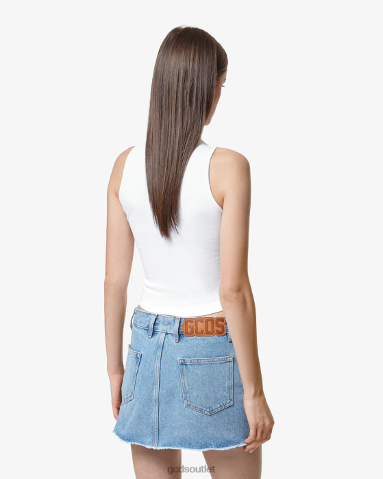 Women GCDS Jersey Top White 0FVX380