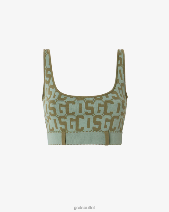Women GCDS Matilda Monogram Bra Military Green 0FVX368