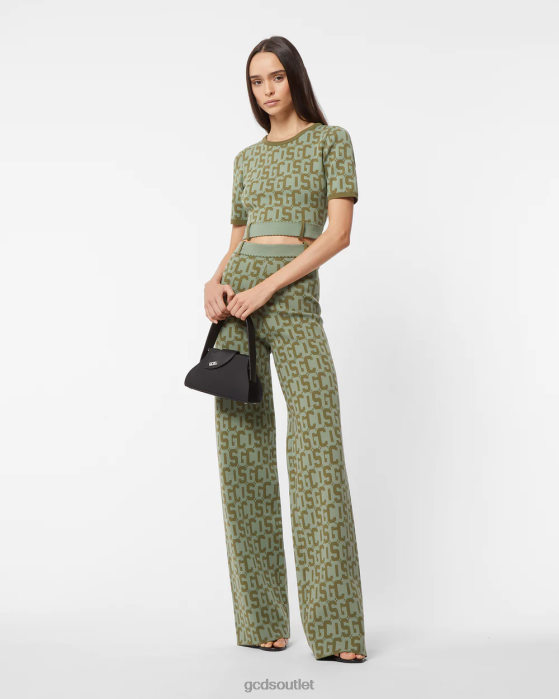 Women GCDS Matilda Monogram Top Military Green 0FVX367