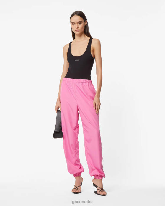 Women GCDS Heart Nylon Trousers Fuchsia 0FVX457