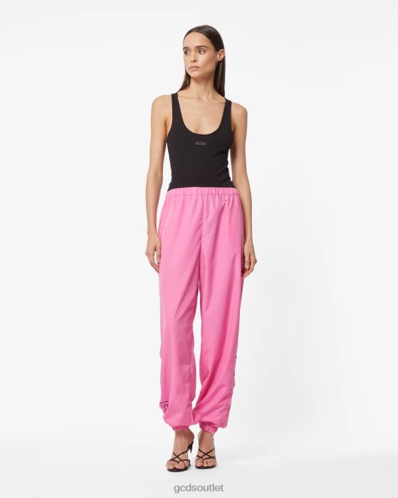 Women GCDS Heart Nylon Trousers Fuchsia 0FVX457