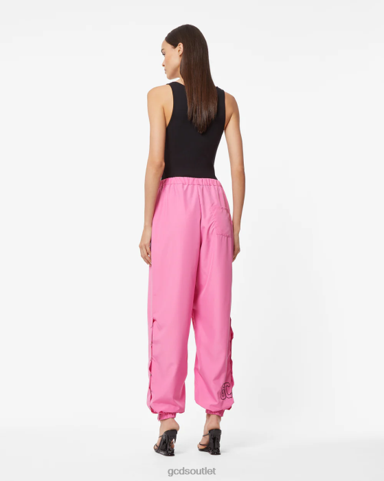 Women GCDS Heart Nylon Trousers Fuchsia 0FVX457
