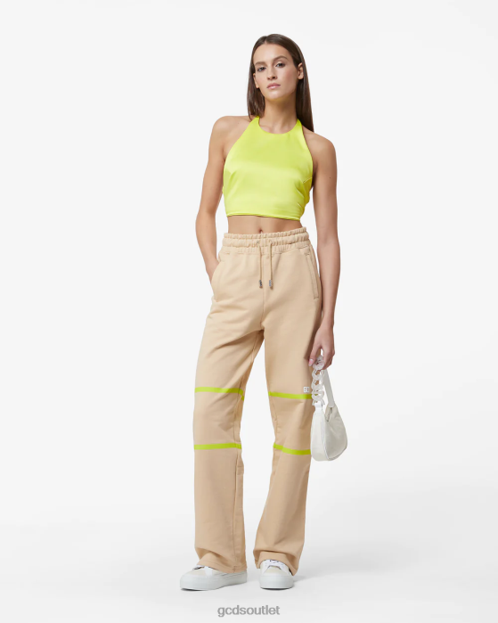 Women GCDS Low Band Logo Sweatpants Beige 0FVX443