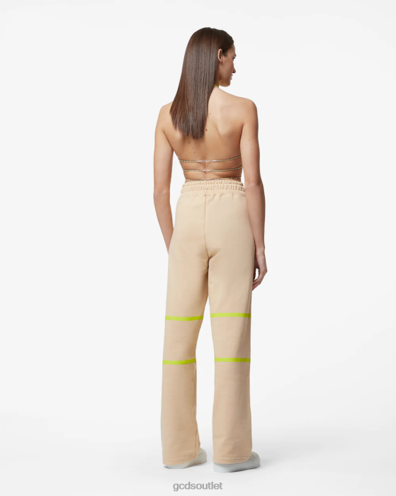 Women GCDS Low Band Logo Sweatpants Beige 0FVX443