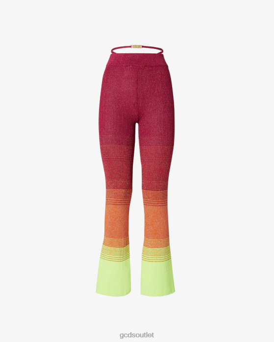 Women GCDS Lurex Degrade Knit Trousers Fuchsia 0FVX437