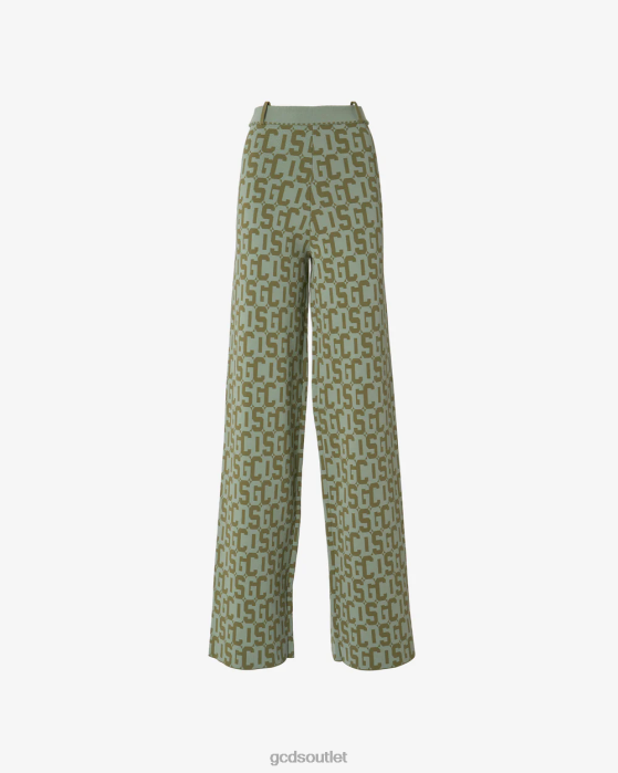 Women GCDS Matilda Monogram Trousers Military Green 0FVX440