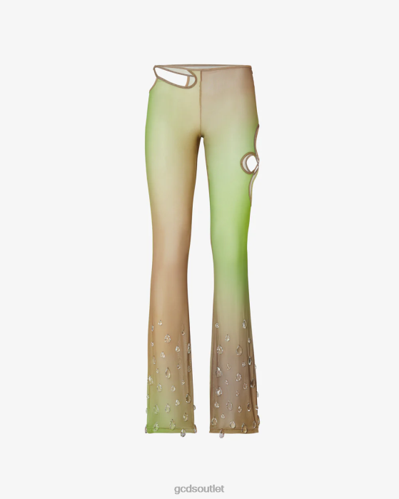 Women GCDS Sita Drops Trousers Military Green 0FVX439