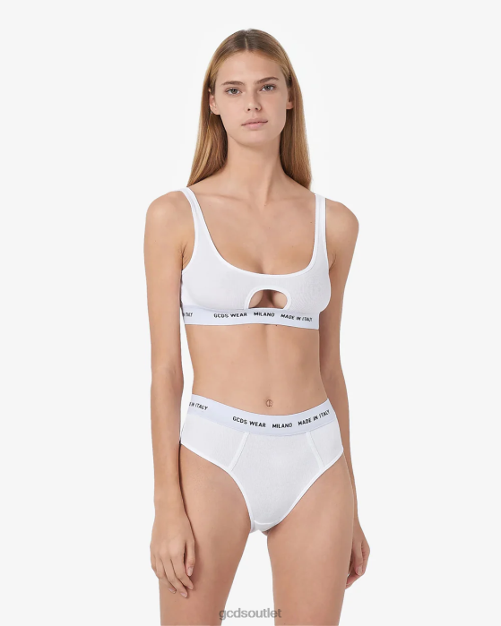 Women GCDS Wear oblo bra White 0FVX471