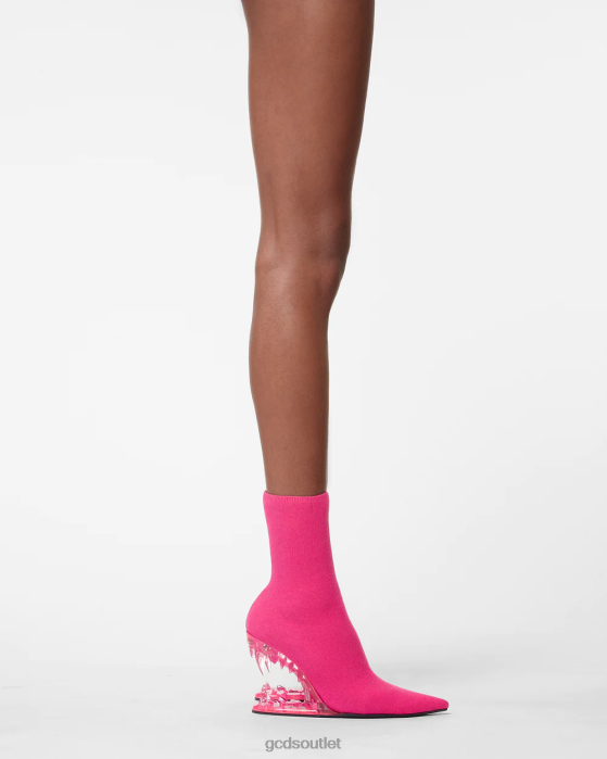 Women GCDS Morso Ankle Boots Fuchsia 0FVX492