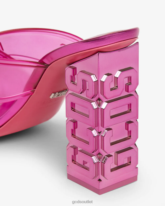 Women GCDS Transpallic Criss-Cross High Sandal Fuchsia 0FVX511